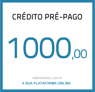 crédito pré-pago 1000,00