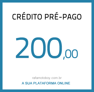 crédito pré-pago 200,00