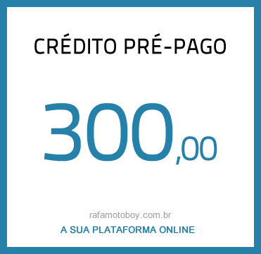 crédito pré-pago 300,00